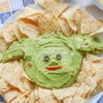 Whether it's Cinco de Mayo or Star Wars day, this Baby Yoda Guacamole Platter is the fun entertaining recipe that Star Wars fans will think is out of this world. Everyone loves an easy guacamole recipe and this one is perfect for the Baby Yoda fans in your life.