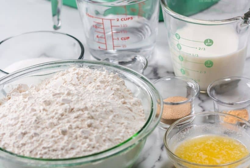 This Homemade Country White Bread makes two delicious loaves of bread. This easy bread recipe is perfect for sandwiches, toast or just a smear of butter.