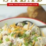 Ready to kick off barbeque season? A salad or two is essential. This easy loaded baked potato salad recipe is the delicious twist on the classic potato salad.