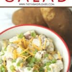 Ready to kick off barbeque season? A salad or two is essential. This easy loaded baked potato salad recipe is the delicious twist on the classic potato salad.