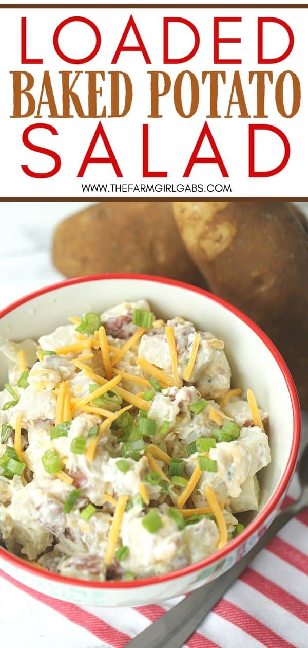 Ready to kick off barbeque season? A salad or two is essential. This easy loaded baked potato salad recipe is the delicious twist on the classic potato salad.