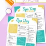 Treat yourself to some much-needed pampering. Download this free printable for planning the ultimate Spa Day at Home for Mother's Day.