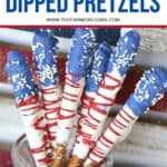 How about a fun patriotic recipe everyone will enjoy? These red, white and blue Stars And Stripes Dipped Pretzels will be a hit at your next patriotic celebration.