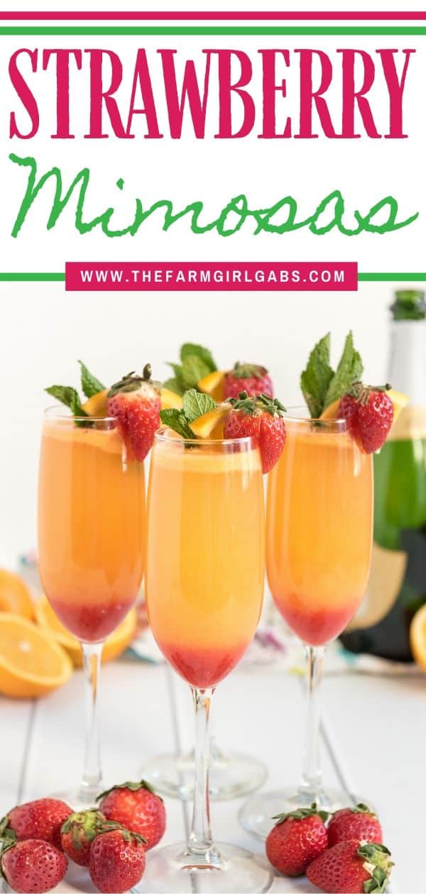 Farm Fresh Strawberry Mimosas - The Farm Girl Gabs®