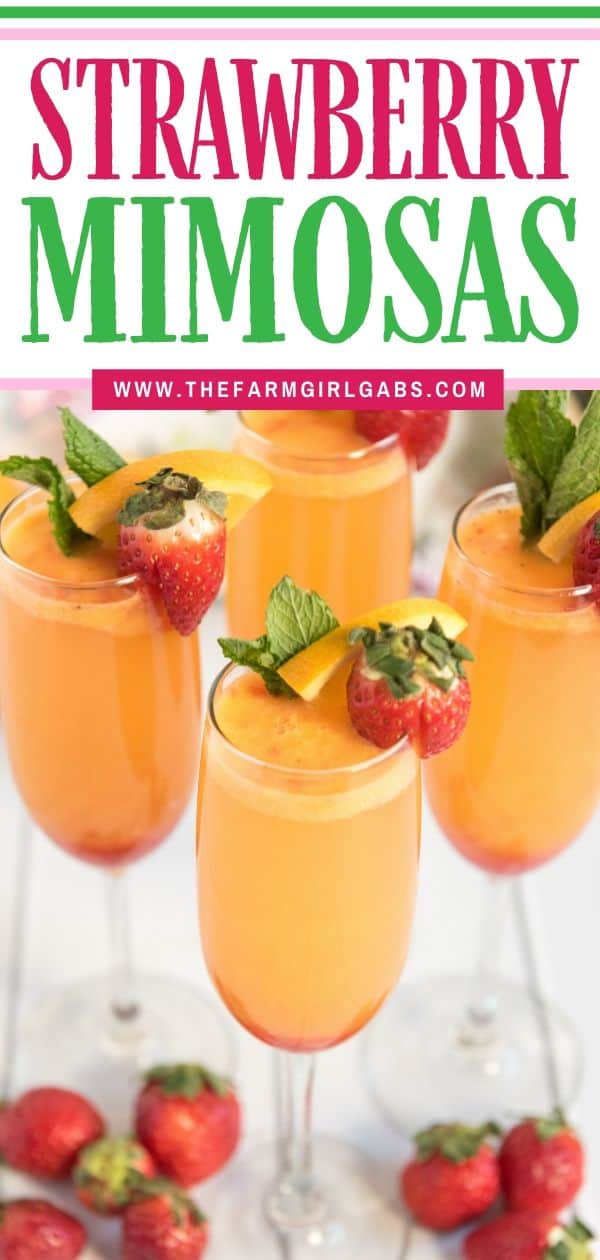 Farm Fresh Strawberry Mimosas - The Farm Girl Gabs®