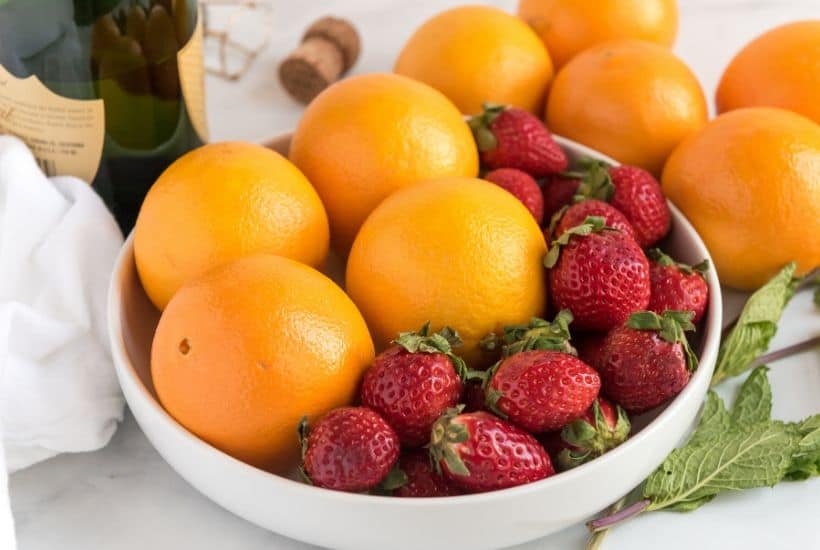 Mimosa Cocktails aren't just for brunch. These Farm Fresh Strawberry Mimosas are great to serve for any party or occasion. This easy cocktail is perfect when strawberries are at their peak.