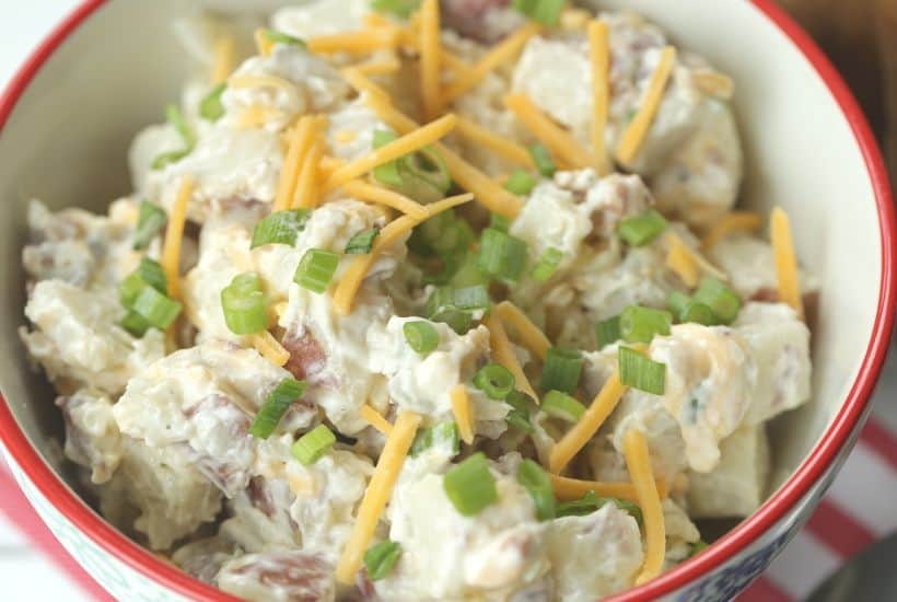 Ready to kick off barbeque season? A salad or two is essential. This easy loaded baked potato salad recipe is the delicious twist on the classic potato salad.