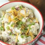 Ready to kick off barbeque season? A salad or two is essential. This easy loaded baked potato salad recipe is the delicious twist on the classic potato salad.