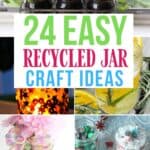 Have a few empty mason jars in your pantry. Get creative and make one of these easy DIY Recycled Glass Jar Crafts.