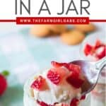 Raise your hand if you love easy no-bake dessert recipes? These No-Bake Strawberry Cheesecake Parfaits are an easy dessert recipe the whole family will love. Bonus points for serving them in cute mason jars!