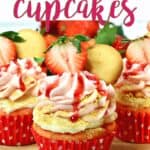 A Strawberry cupcake, fresh strawberries and a delicious cheesecake filling pair to make these delicious Strawberry Cheesecake Cupcakes. This strawberry cheesecake cupcake recipe is a real winner.