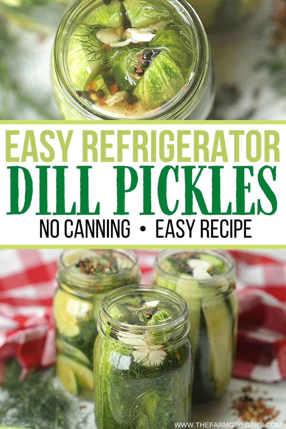 Easy Homemade Refrigerator Dill Pickles The Farm Girl Gabs   Easy Homemade Refrigerator Pickles Pin 5 