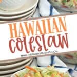 This Hawaiian Coleslaw recipe (or pineapple slaw) is zesty, crunchy and balanced with sweet pineapple flavor. This easy slaw recipe is a tasty twist on the classic coleslaw.