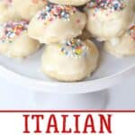 Italian Christmas Cookies are a delicious cake-like cookie with a hint of anise and sweet sugar glaze. This easy cookie recipe is great to serve any time of the year. Add this popular Italian cookie recipe to your Christmas Cookie baking list. You will love how easy it is to make this holiday cookie recipe.