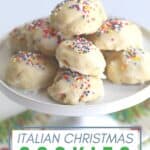 Italian Christmas Cookies are a delicious cake-like cookie with a hint of anise and sweet sugar glaze. This easy cookie recipe is great to serve any time of the year. Add this popular Italian cookie recipe to your Christmas Cookie baking list. You will love how easy it is to make this holiday cookie recipe.