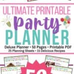 Plan the perfect party. This Ultimate Party Celebration Planner has all the planning pages needed to organize a successful party celebration.