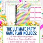 Plan the perfect party. This Ultimate Party Celebration Planner has all the planning pages needed to organize a successful party celebration from start to finish. This 50-page digital planner includes 25 planning pages and spreadsheets plus 15 delicious cupcake recipes. Track your party budget, guest list, party menu and more with this helpful digital party planner. Stay on budget, on task so you can plan your ultimate party. Download your copy today and create a party planning binder.