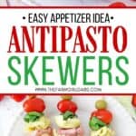 These make-ahead Tortellini Antipasto Skewers Appetizers are an easy and delicious party recipe or snack idea. This super easy antipasto recipe feeds a crowd too.