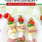 These make-ahead Tortellini Antipasto Skewers Appetizers are an easy and delicious party recipe or snack idea. This super easy antipasto recipe feeds a crowd too.