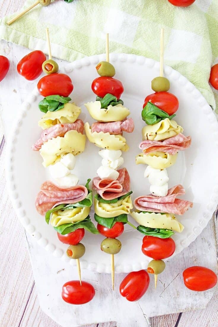 Antipasto Skewers with Tortellini - I Heart Vegetables