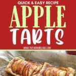 They may look fancy, but these easy puff pastry apple tarts are anything but! This easy rustic apple tarts recipe is so delicious. Fill these apple pastries with your favorite apple variety, cinnamon and sugar. This easy apple tart recipe is perfect for breakfast or a quick snack. You family will love this easy apple dessert recipe made with puff pastry.