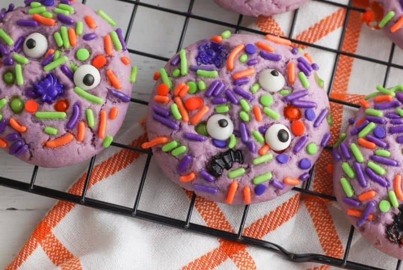Are you wanting to make something extra special this Halloween? Give these Halloween Monster Sprinkle Cookies a try! Making Halloween Monster Sprinkle Cookies is easier than you might think. With only 30 minutes of preparation and 10 minutes of baking time, you can have these easy Halloween cookies ready for your loved ones in less than an hour.