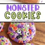 Are you wanting to make something extra special this Halloween? Give these Halloween Monster Sprinkle Cookies a try! Making Halloween Monster Sprinkle Cookies is easier than you might think. With only 30 minutes of preparation and 10 minutes of baking time, you can have these easy Halloween cookies ready for your loved ones in less than an hour.