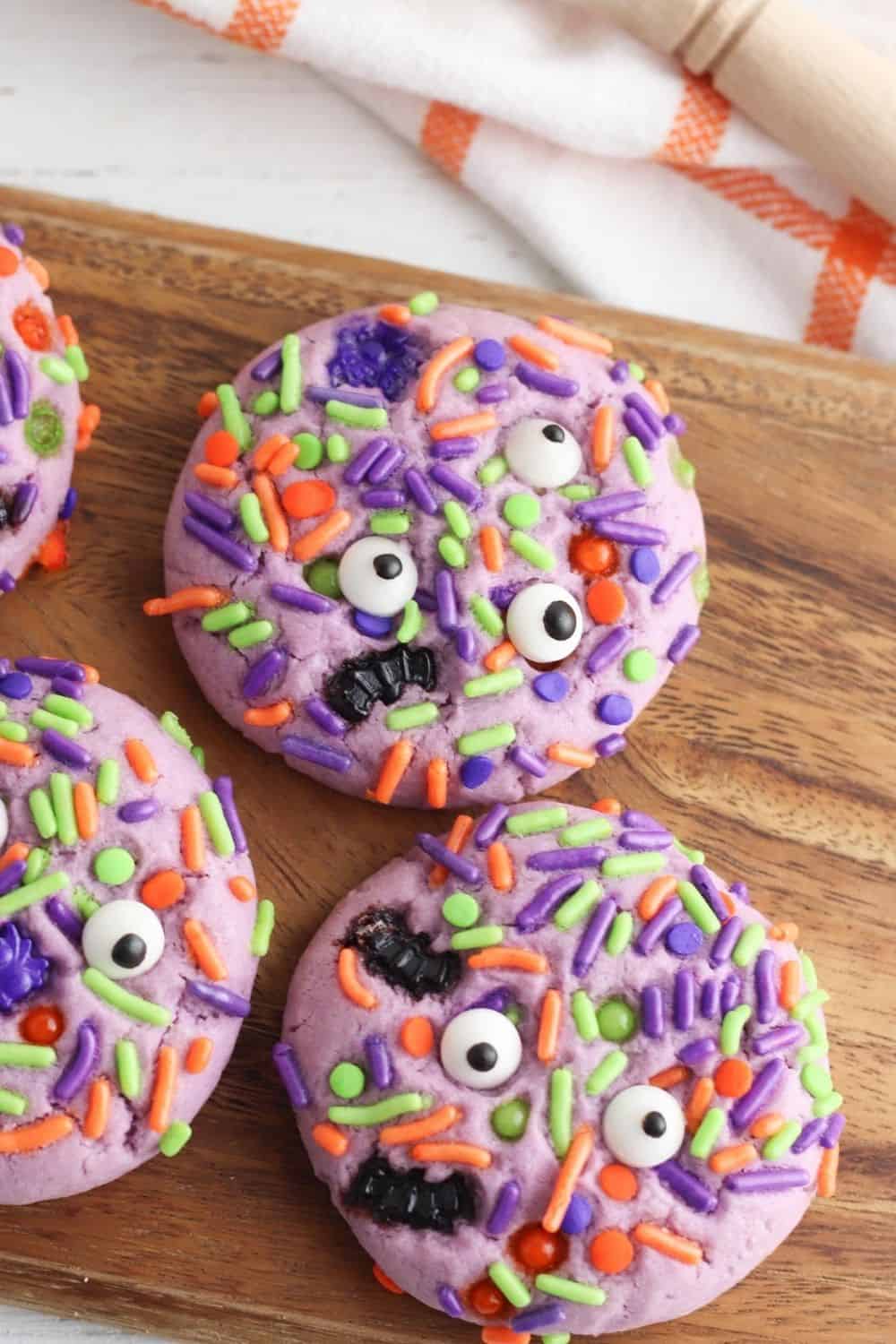 Halloween Monster Sprinkle Cookies - The Farm Girl Gabs®