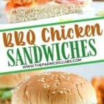 Looking for an easy weeknight meal? These Shredded BBQ Chicken Sandwiches are a delicious solution. Your family will love these barbecue chicken sandwiches. This easy sandwich recipe is great to serve at a party, football tailgate or game day celebration.