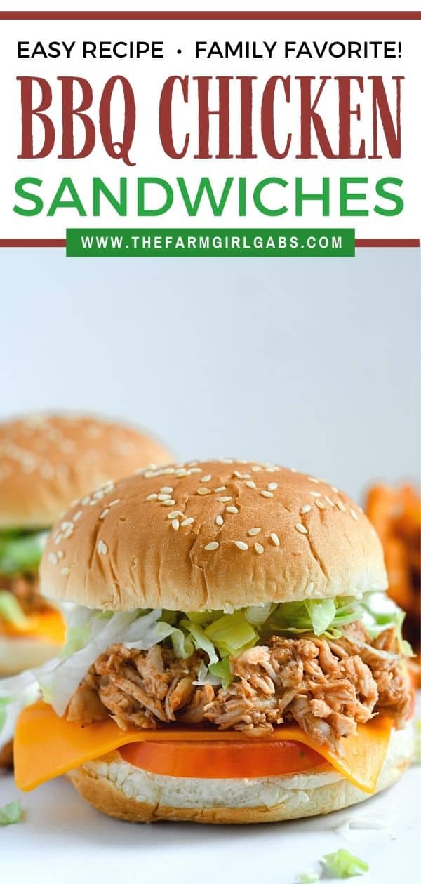 Shredded BBQ Chicken Sandwiches - The Farm Girl Gabs®