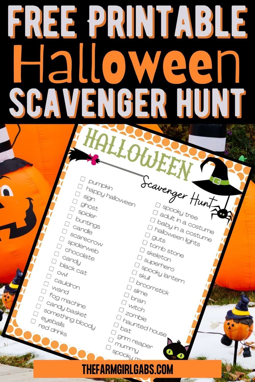 Free Halloween Printable! Have s social distanced Halloween Scavenger hunt. Download this free Halloween printable for some ghoulish Halloween fun. Halloween ideas to help you and your family have a spooktacular Halloween. Check out these fun ways to celebrate while social distancing. These no contact Halloween ideas are fun and safe.