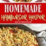 This one-pot Cheeseburger Skillet Casserole is a delicious version of Homemade Hamburger Helper we all loved as kids. It's an easy and delicious budget-friendly dinner idea. Your family will love this easy dinner recipe. Pasta and ground beef and covered in a cheesy sauce. This one-pot pasta meal is delicious.