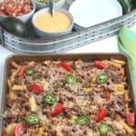 When craving a plate of loaded nachos with a twist, this is the recipe for you. Nacho Fries are so easy to make and are loaded with lots of wholesome flavors. You can make this dish as an appetizer, the main course, or even a special dish for a potluck.