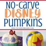 Show your Disney side (and crafty side) this Halloween with these adorable Disney Inspired Pumpkin Ideas! These fun Disney no-carve pumpkin ideas make a great Halloween craft for kids. Pick one or make them all. These Disney Halloween pumpkin ideas feature many of your favorite Disney Characters including Mickey Mouse, Minnie Mouse, Cinderella. The Little Mermaid, Toy Story and more.