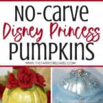 Show your Disney side (and crafty side) this Halloween with these adorable Disney Inspired Pumpkin Ideas! These fun Disney no-carve pumpkin ideas make a great Halloween craft for kids. Pick one or make them all. These Disney Halloween pumpkin ideas feature many of your favorite Disney Characters including Mickey Mouse, Minnie Mouse, Cinderella. The Little Mermaid, Toy Story and more.