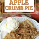 This Apple Crumb Pie is about as American as you can get. Made with juicy apples, a flaky pie crust and a topped with a delicious crumb topping, this homemade apple pie is perfect to enjoy any time of the year...especially during the fall. This easy fall apple dessert won't last long. You will love how delicious this classic apple pie recipe is.