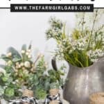 Create your own farmhouse style vibe this fall. These DIY Farmhouse Style Fabric Pumpkins are easy and so pretty to display. These farmhouse fabric pumpkins will be the perfect fall centerpiece for your farmhouse look.