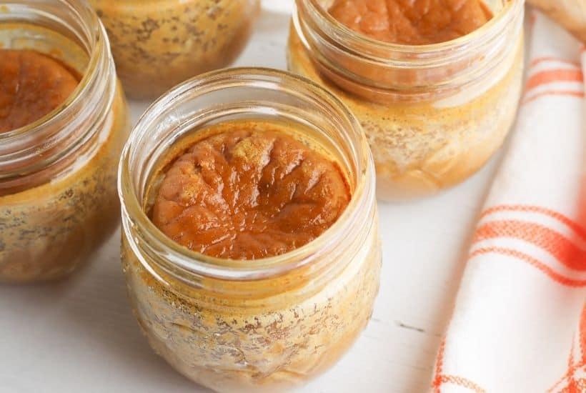 For the perfect easy fall mason jar dessert, this Pumpkin Pie in a Jar recipe is just what you need. Consisting of pumpkin puree and several other easy-to-find ingredients that you likely already have at home, this fall favorite is easy to make and delicious to taste. This pumpkin mason jar recipe is a tasty twist on the classic pumpkin pie recipe. This fall dessert is also a delicious Thanksgiving dessert recipe too.