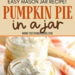 For the perfect easy fall mason jar dessert, this Pumpkin Pie in a Jar recipe is just what you need. Consisting of pumpkin puree and several other easy-to-find ingredients that you likely already have at home, this fall favorite is easy to make and delicious to taste. This pumpkin mason jar recipe is a tasty twist on the classic pumpkin pie recipe. This fall dessert is also a delicious Thanksgiving dessert recipe too.