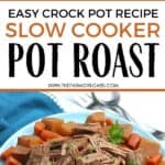 Bring the taste of comfort food home with this classic Crock Pot Beef Roast recipe. The hearty meal cooks at a steady pace in the slow cooker to provide a meal that will melt in your mouth. This easy slow cooker pot roast recipe is loaded with carrots, potatoes and onions. No need to turn the oven on with the easy Crock Pot Pot Roast recipe.