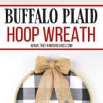 It's not a farmhouse Christmas without buffalo plaid and a vintage red truck. This Buffalo Plaid Christmas Hoop Wreath is an easy farmhouse Christmas craft. This DIY Christmas wreath is an easy Christmas craft. If you love farmhouse style design, this is a perfect Christmas project to make for your home.