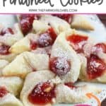 These flaky Cherry Cream Cheese Pinwheel Cookies are a twist on the traditional Hungarian Kolaches Christmas Cookie recipe.