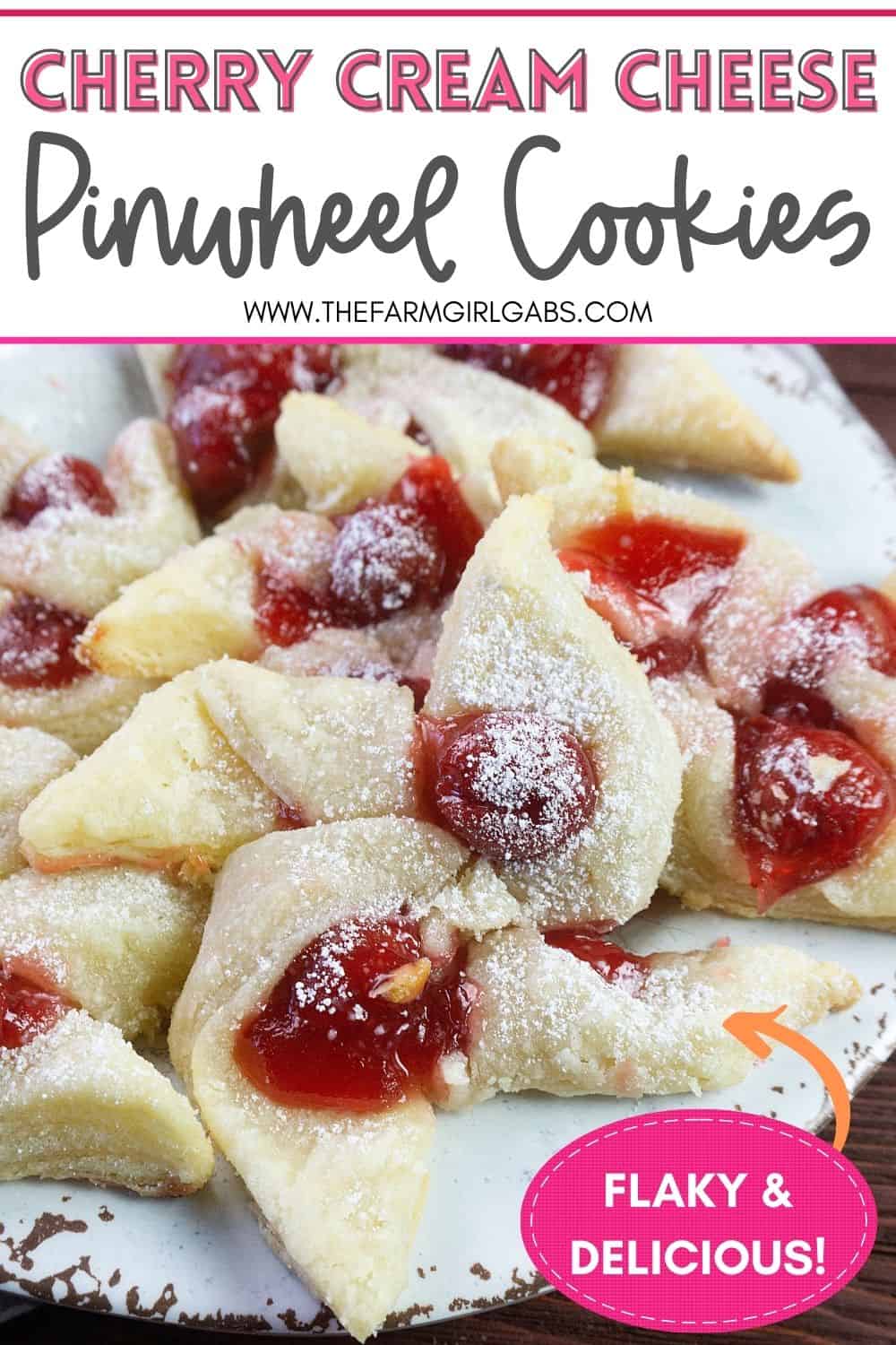 Cherry Cream Cheese Pinwheel Cookies {Kolache) The Farm Girl Gabs®