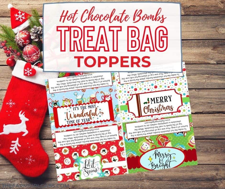 Give these Hot Chocolate Bombs as a gift. Download these treat bag toppers here.