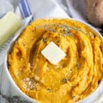 Save room on your plate for this Savory Mashed Sweet Potatoes recipe. This is an easy sweet potato recipe for Thanksgiving. If you love sweet potatoes, your family will love this easy mashed potato recipe.