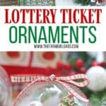 Gift the gift of lottery luck this holiday season with these fun New Jersey Lottery Ticket Christmas Ornaments. These DIY Christmas ornaments are easy to make. Grab some lottery tickets and fill a plastic ornament.