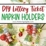 Share some lottery luck with your dinner guests this holiday season. These easy NJ Lottery Ticket DIY Christmas Napkin holders are a fun way to decorate your holiday dinner table.