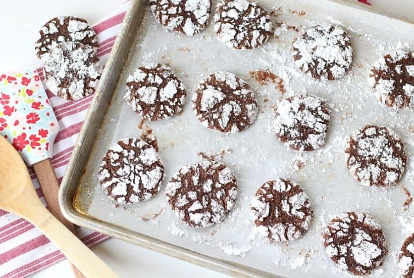 Soft and Chewy Chocolate Crinkle Cookies are a family favorite Christmas cookies. These moist brownie-like cookies aren't just for Christmas though. You can enjoy this cookie's chocolaty goodness all year long.