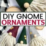 Just chilling with my gnomies. This DIY Gnome Ornament is an easy Christmas craft project. Make this gnome Christmas ornament for your tree. Gnome crafts are very popular right now. This Christmas gnome ornament is an easy holiday craft to make. KIds will love making this gnome holiday ornament too.
