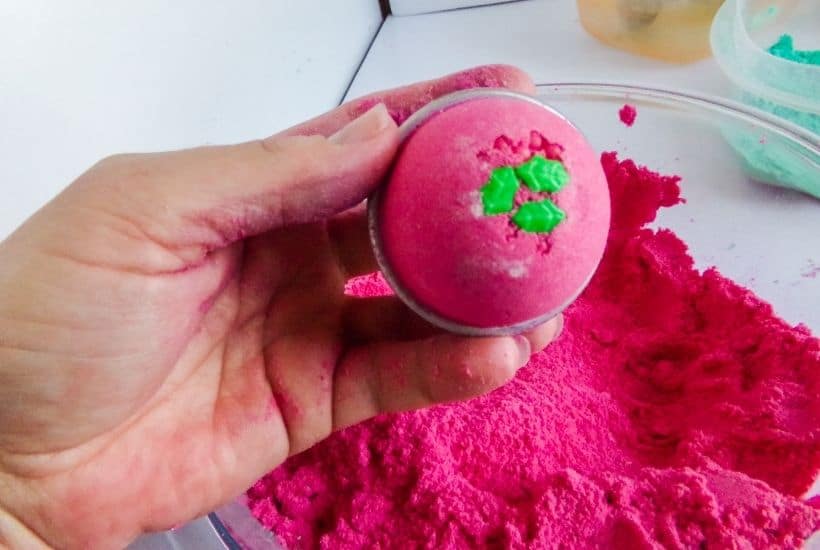 Give the gift of pampering this year. We all need it after this crazy year. These DIY Holly Bath Bombs are an easy DIY craft and perfect stocking stuffer idea.